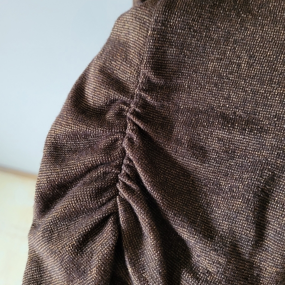 Vintage 80s tank top Michael Stars brown ruched tank top - Picture 6 of 9